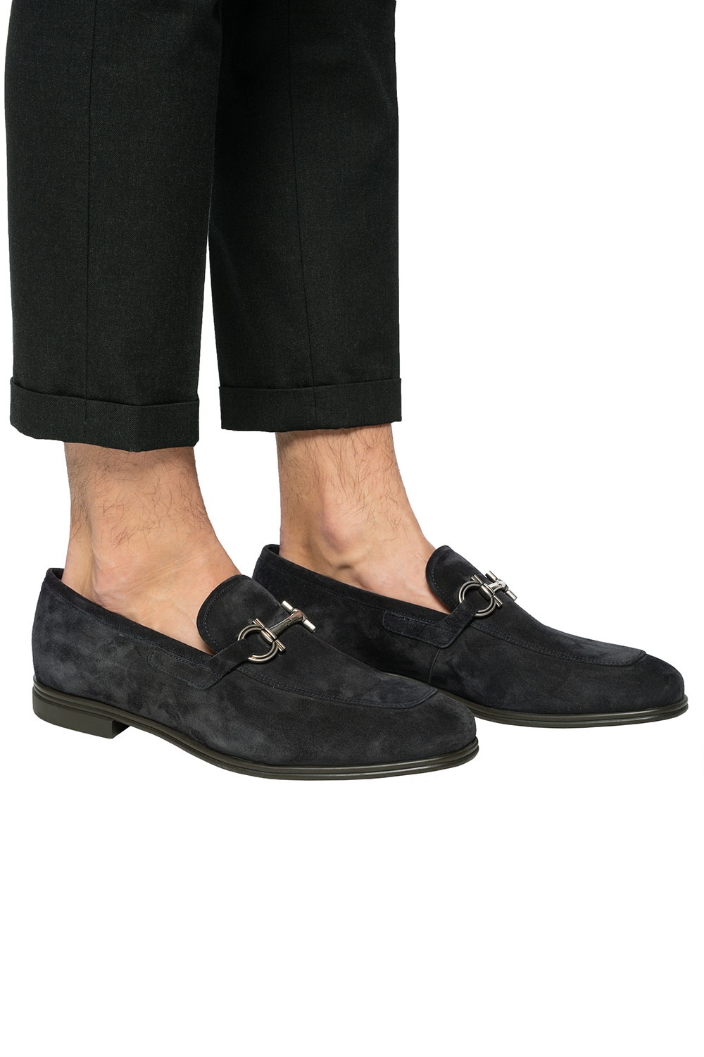 Ferragamo store suede loafers